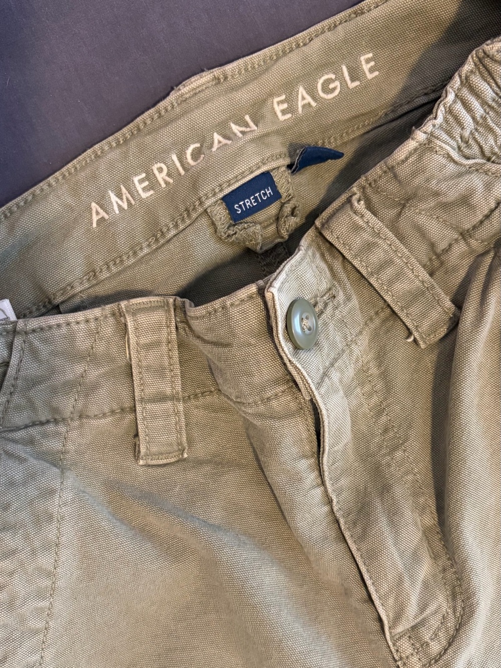American Eagle Outfitters Women’s 000 Stretch Cargo - Olive Green